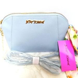 Betsey Johnson Crossbody with Scarf Chain Strap